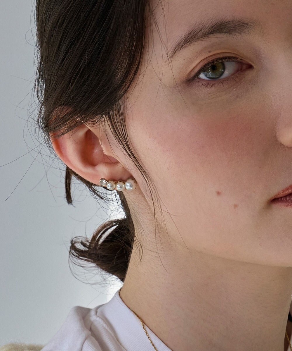 Phoebe <オンワード限定セット>Rio de laパールピアス×フォーマルパールビジューサークルブローチ 