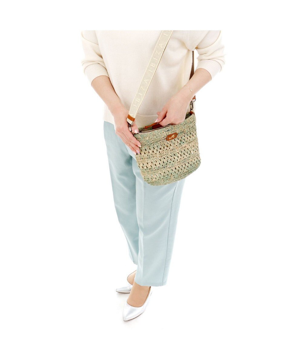 IBIZA ラフィア　ショルダーバッグ 