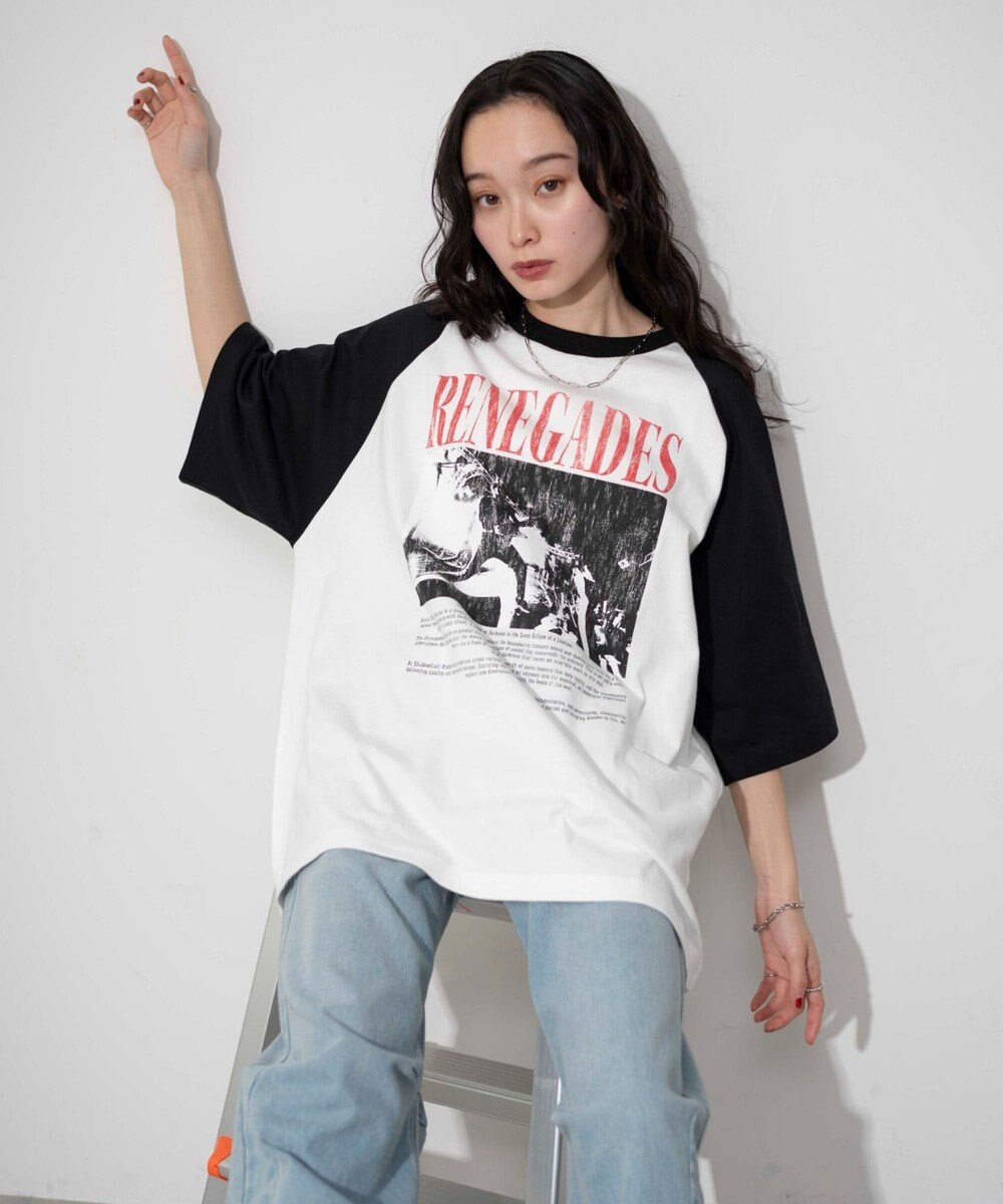 WEGO 【ユニセックス着用ITEM/】グラフィックラグランBIGT（S） 