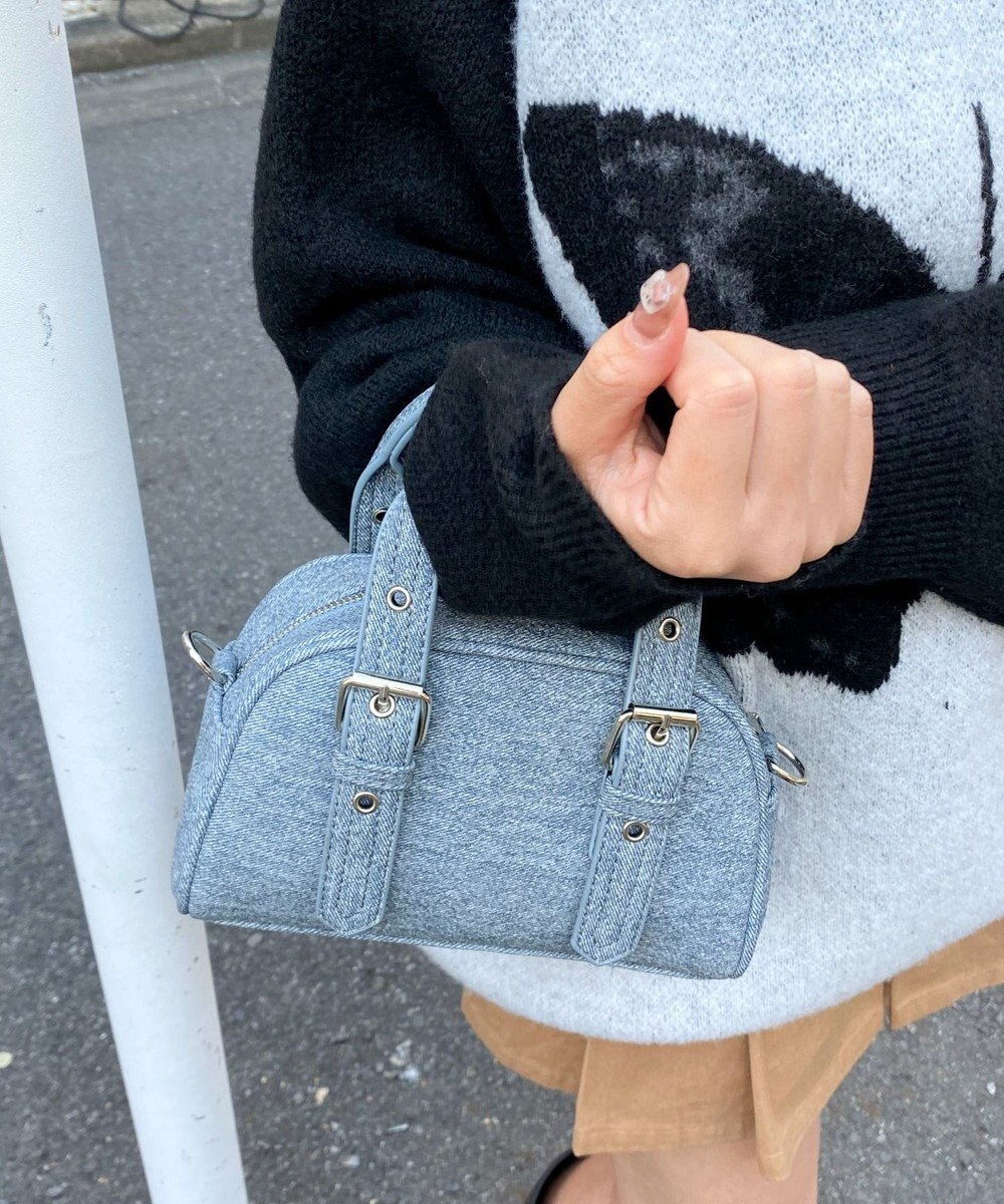 WEGO ハトメハンドルミニボストンショルダー 