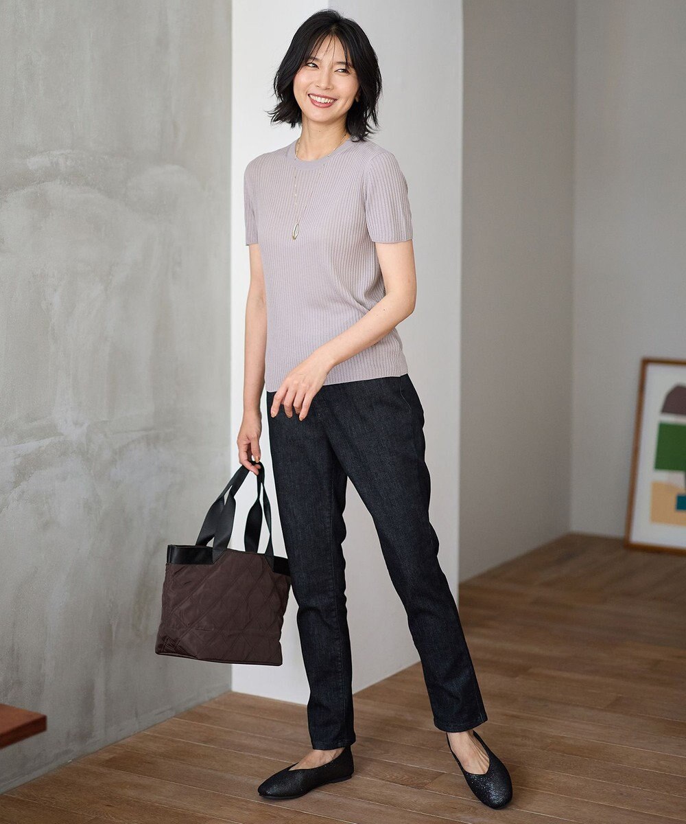 ANY 【ウエストゴム/ストレッチ】ウルトライージーデニムパンツ 