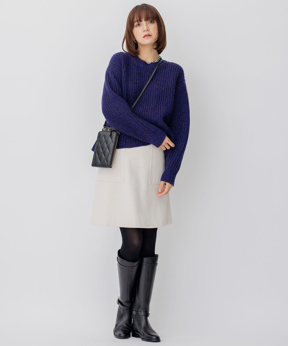 23区 L ウールバルキーカラーミックス ニット 