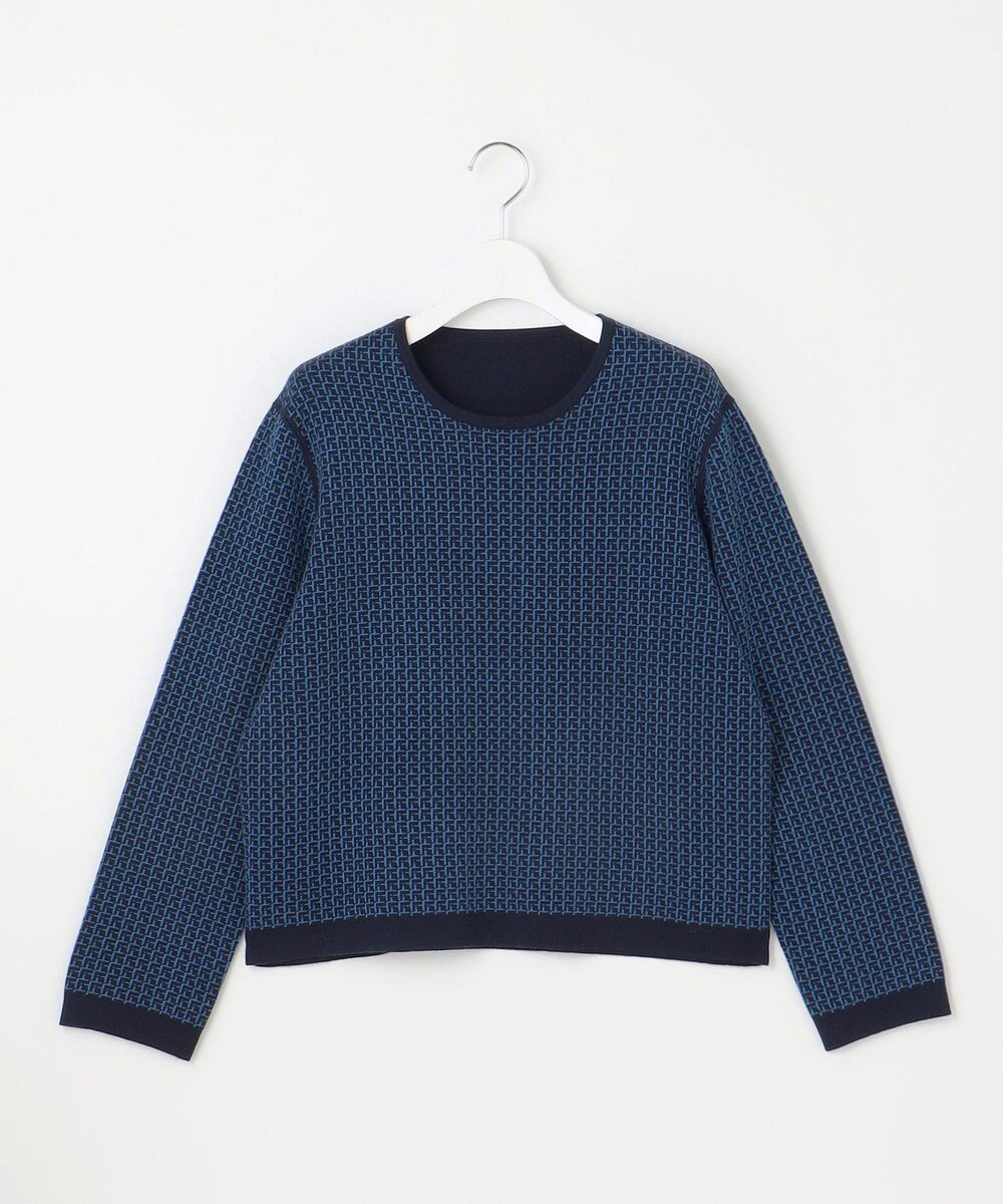 自由区 【WEB限定カラーあり・洗える】リバーシブルニット セットアップ(プルオーバー×フレアスカート) 