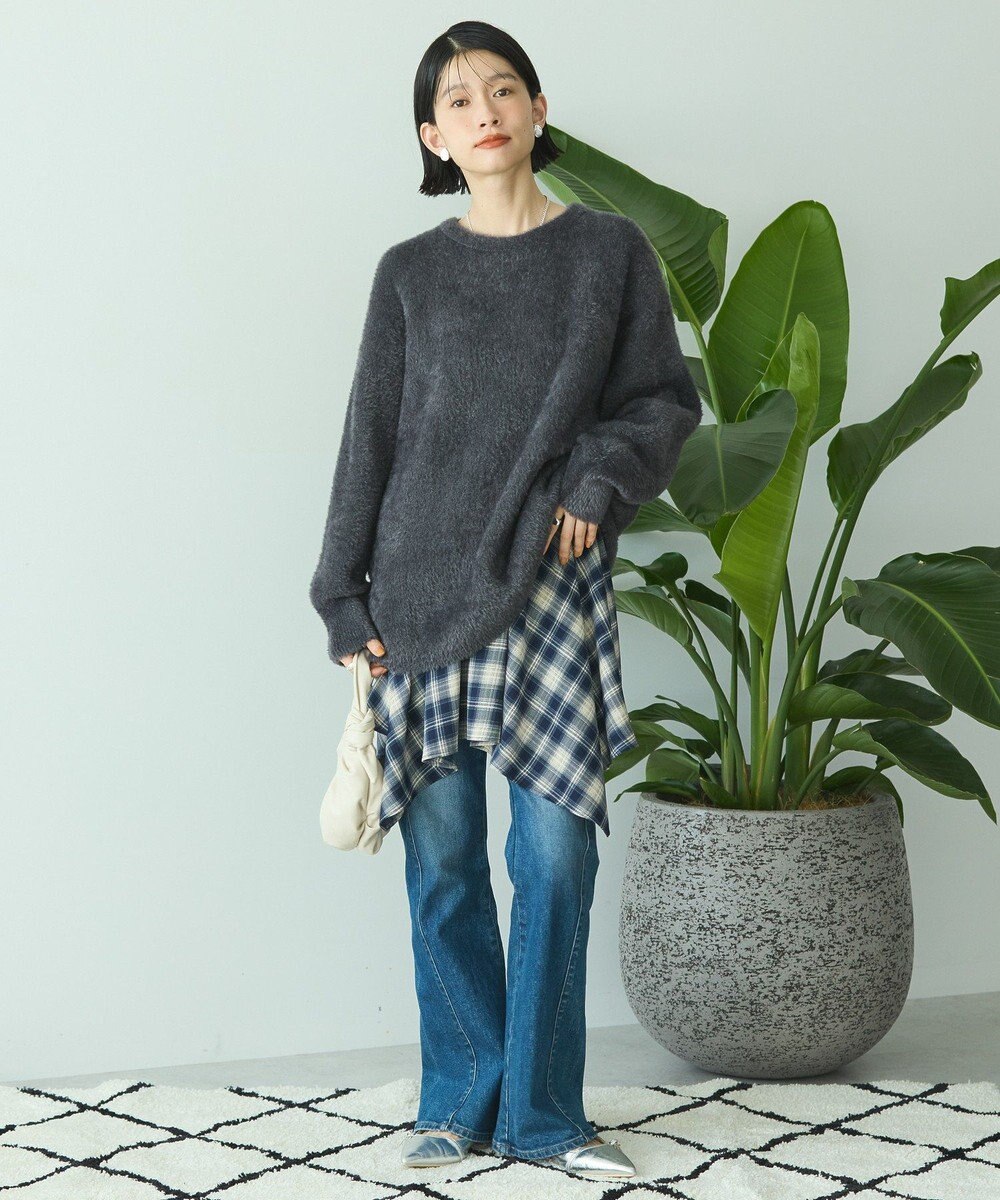 AMERICAN HOLIC チェックレイヤードスカート 