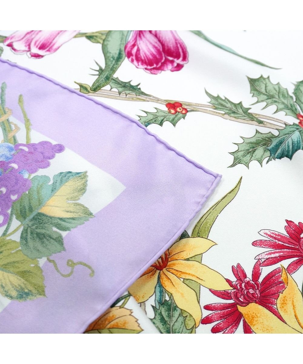 Marca ＜春の新色！＞【伝統横濱スカーフ】四季のツリー花 大判 シルクツイル スカーフ 