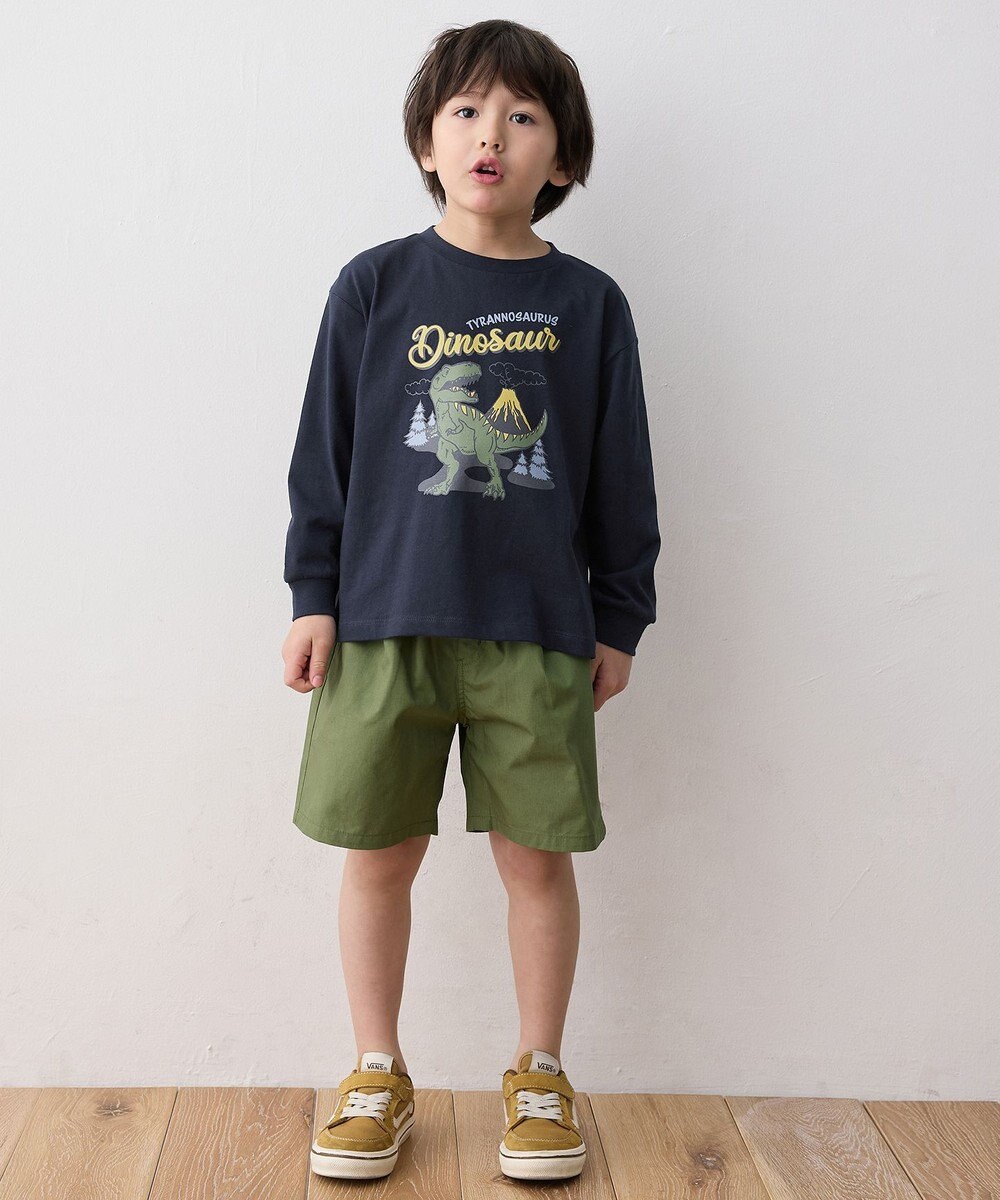 ANY KIDS 恐竜プリント 長袖Tシャツ 
