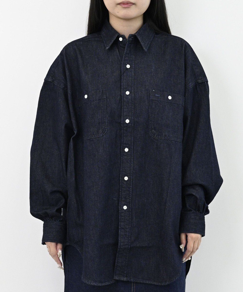 LENO DOUBLE POCKETS SHIRTS《UNISEX》デニムシャツ 