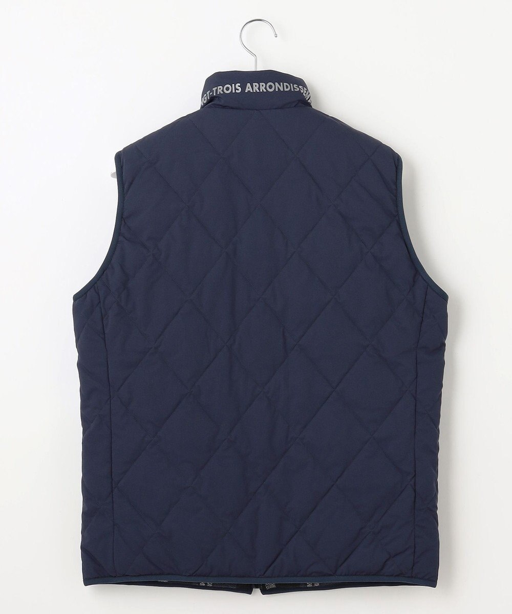 23区GOLF 【MEN】両面使える！チェック×無地 ダウンベスト 