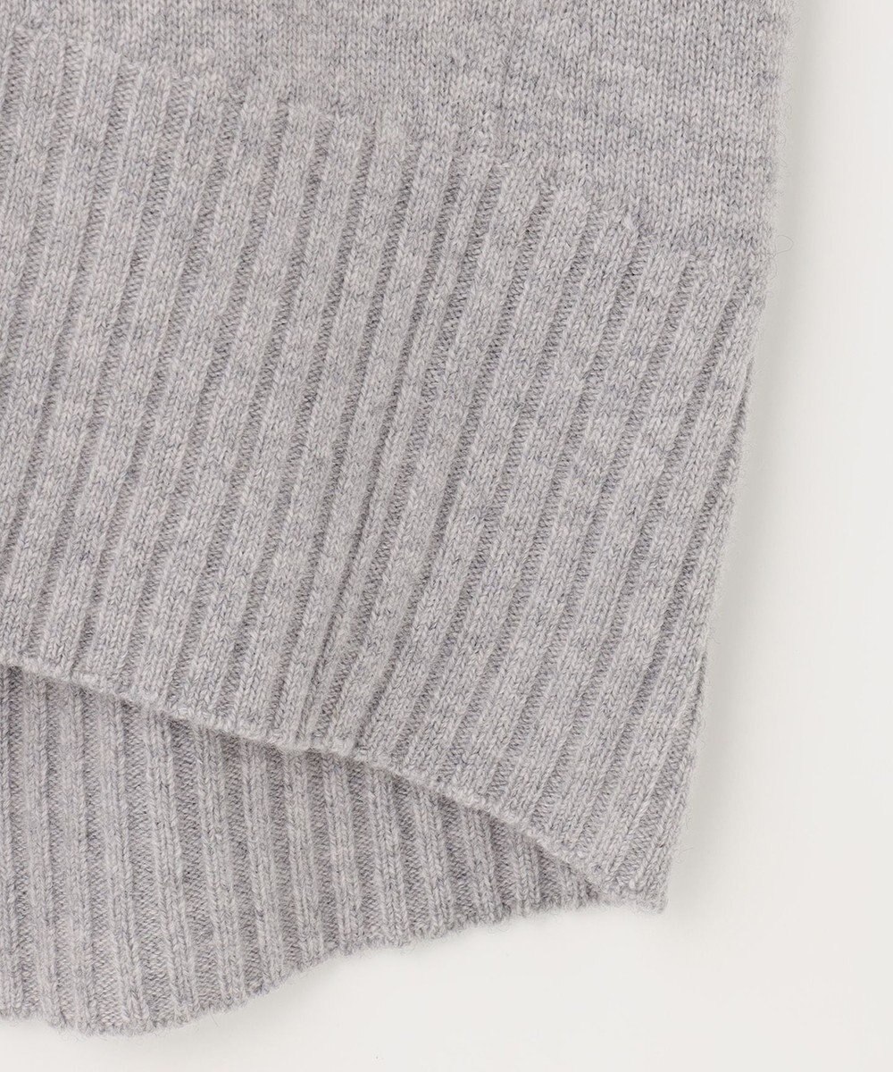 自由区 【洗える】ウールカシミヤブレンド オフネックプルオーバーニット 