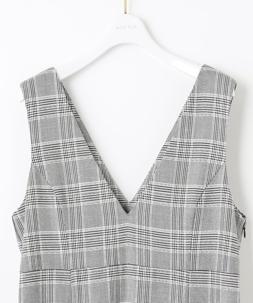 ANY SIS 【2SET】チェック ジャンパースカート× ニット 