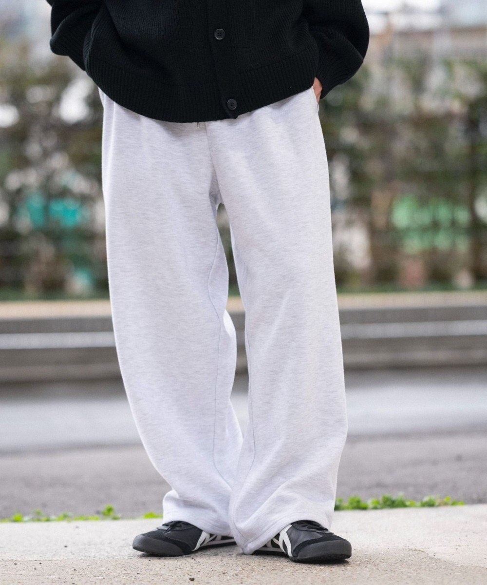 WEGO 【ユニセックス着用ITEM/MLサイズ展開/ウエストゴム】ボンディングスウェットパンツ 