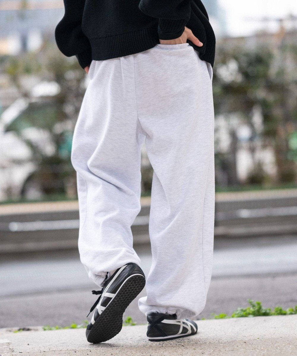 WEGO 【ユニセックス着用ITEM/MLサイズ展開/ウエストゴム】ボンディングスウェットパンツ 