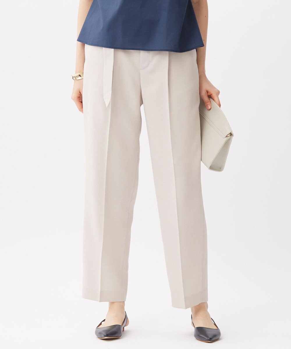 自由区 L 【セットアップ対応】ライトリネンライクテーパード パンツ 