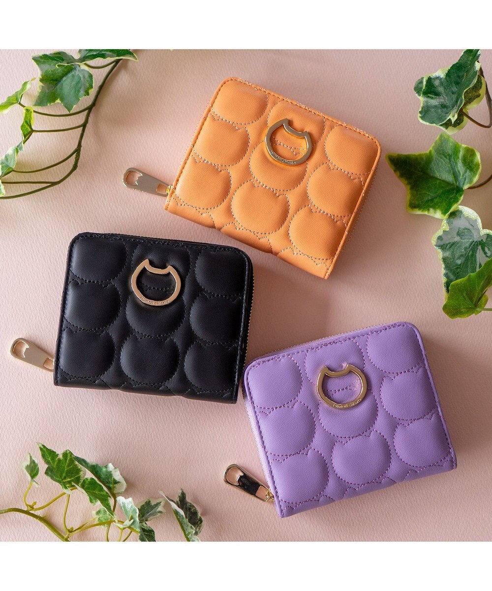 tsumori chisato CARRY ラインネコ ラウンドファスナー2つ折り財布 