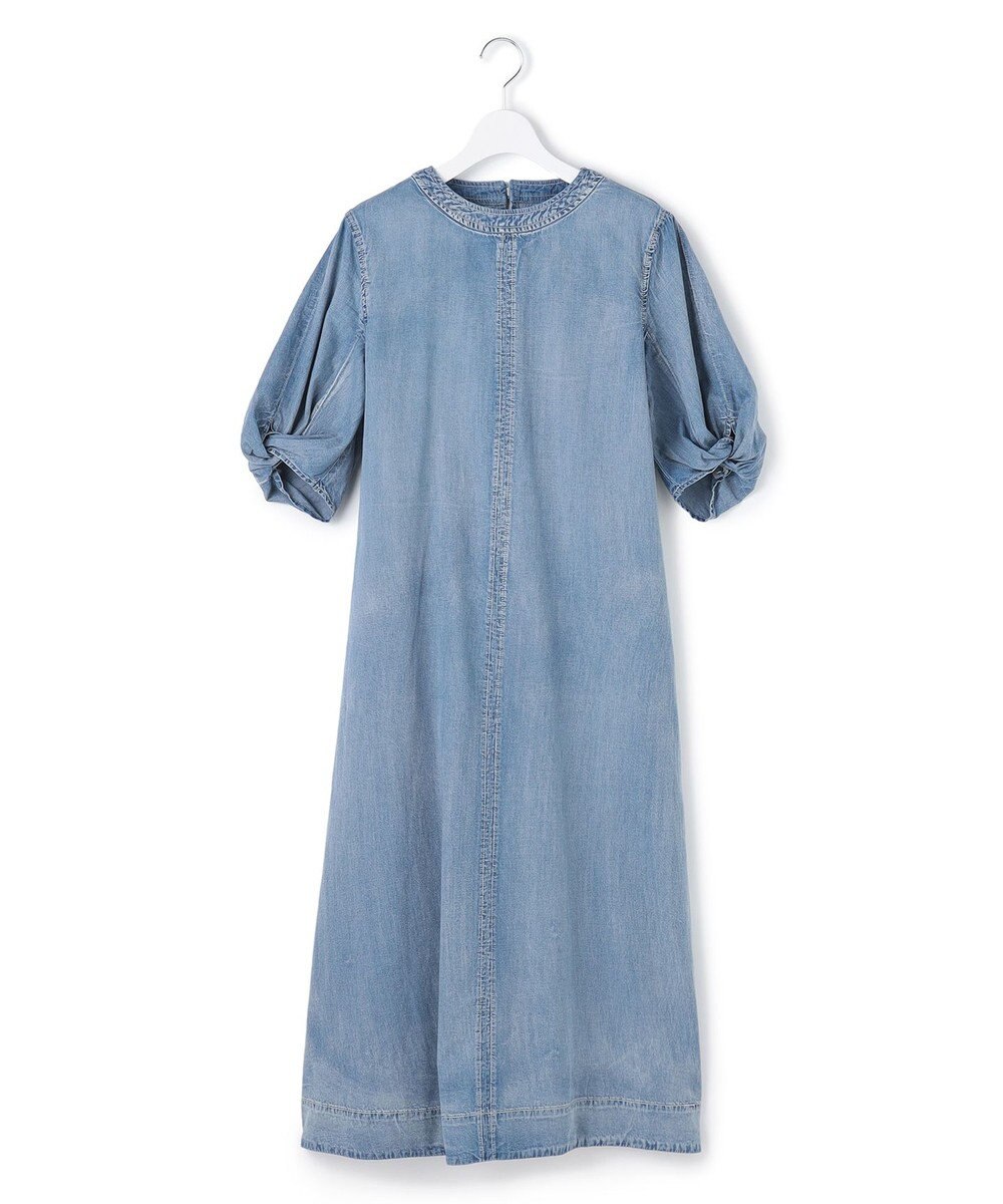 J.PRESS YORK STREET 【WOMEN】ライトダンガリー ツイストスリーブワンピ－ス 