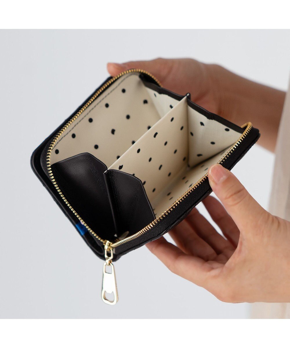 tsumori chisato CARRY ラインネコ ラウンドファスナー2つ折り財布 