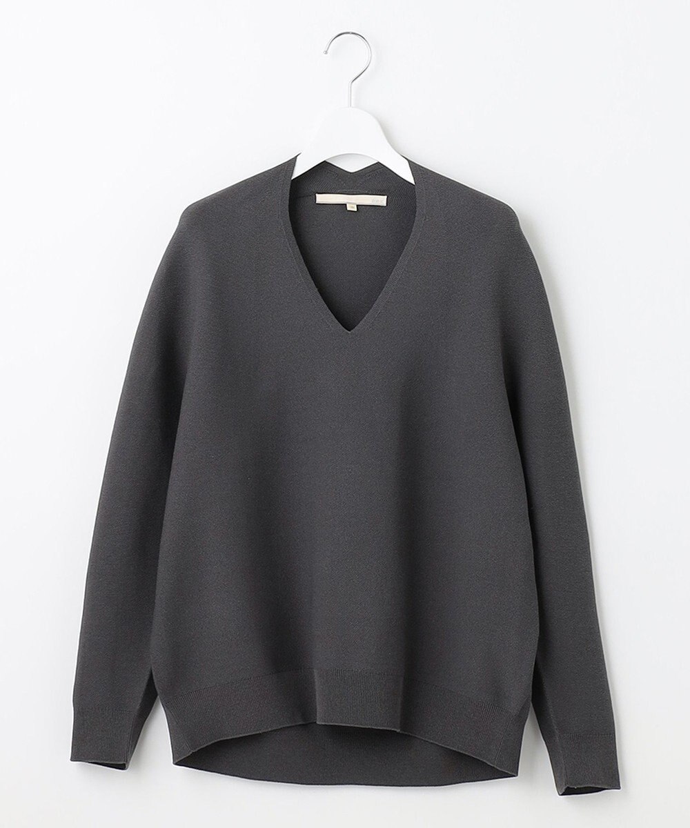 自由区 【洗える】コットンストレッチホールガーメント プルオーバーニット 