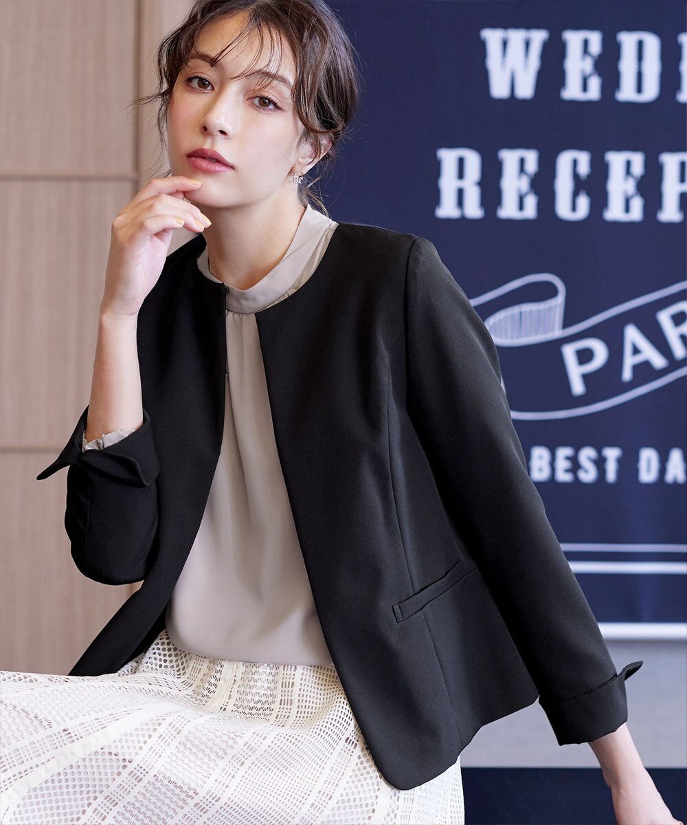 Tiaclasse 【洗える】ボリューム袖ハイネックブラウス 