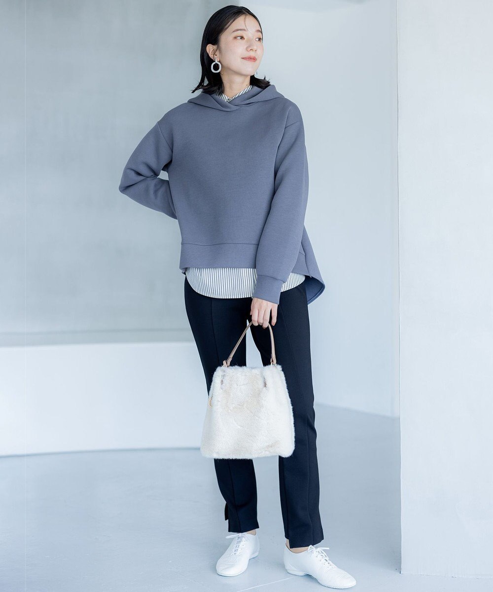 組曲 ダンボールジャージーバックフリル パーカー 