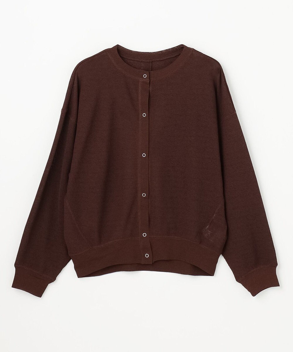 ANY シアーワッフルカーディガン 