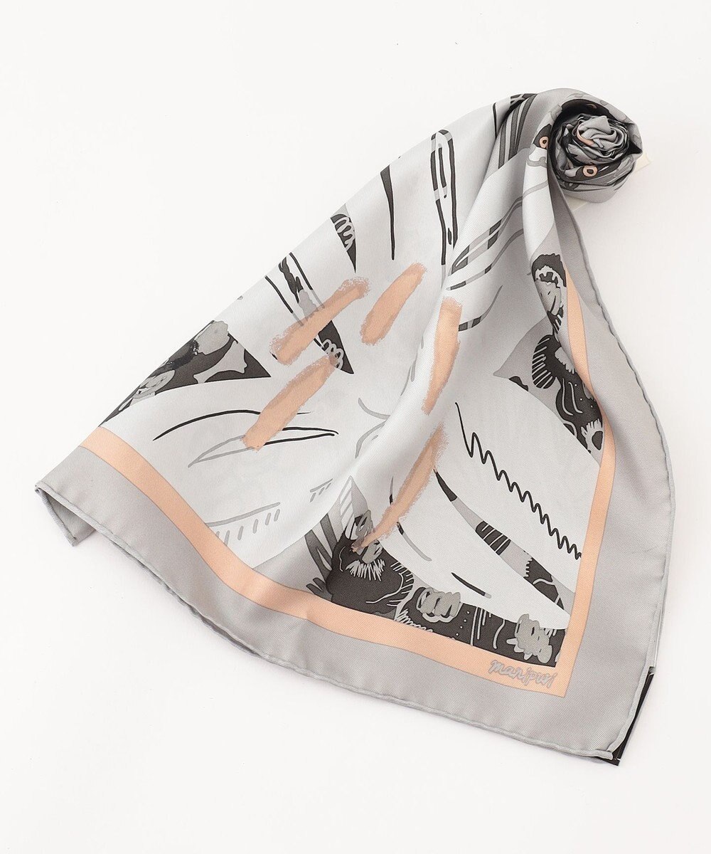 23区 manipuri ボタニックガーデン柄 スカーフ 