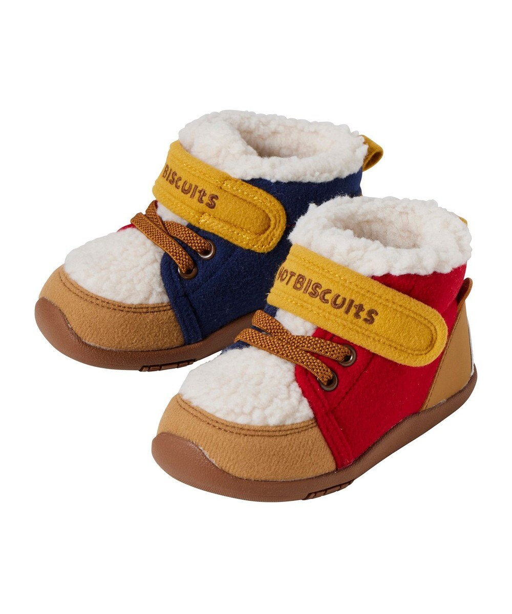 MIKI HOUSE HOT BISCUITS 【14-16cm】 かかと顔ドン あったかボア付き セカンドシューズ 