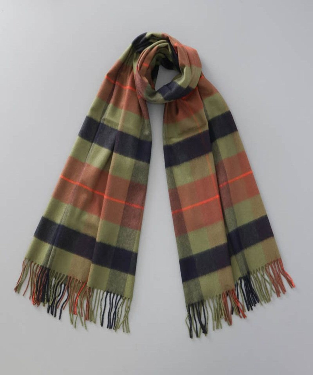 AURORA 【Johnstons of Elgin（ジョンストンズ オブ エルガン）】 カシミヤ100％起毛チェック柄ストール 