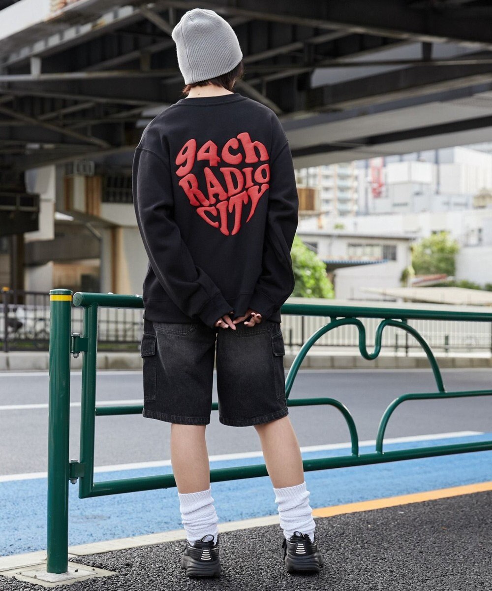 WEGO 【ユニセックス着用ITEM/裏起毛/SMLサイズ展開】リラックスフィットハートロゴプルオーバー 