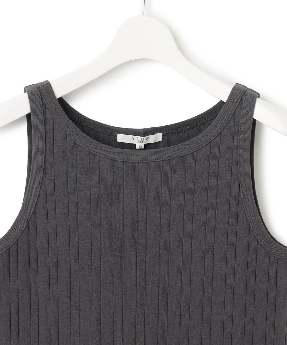23区 【SLOW/洗える】ランダムリブフライス タンクトップ カットソー 