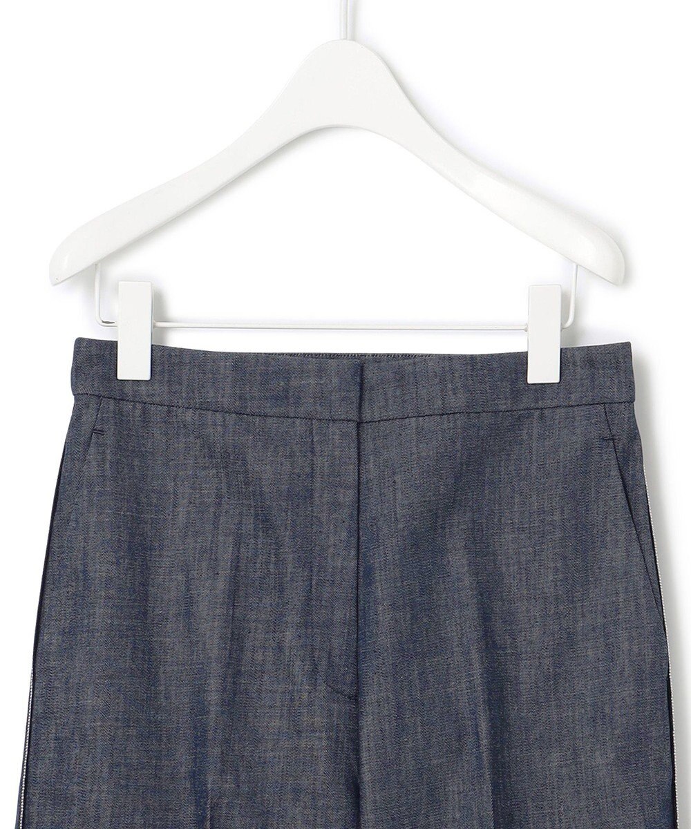 ICB 【洗える】 コットンリアクティブデニム ワイドストレートパンツ 