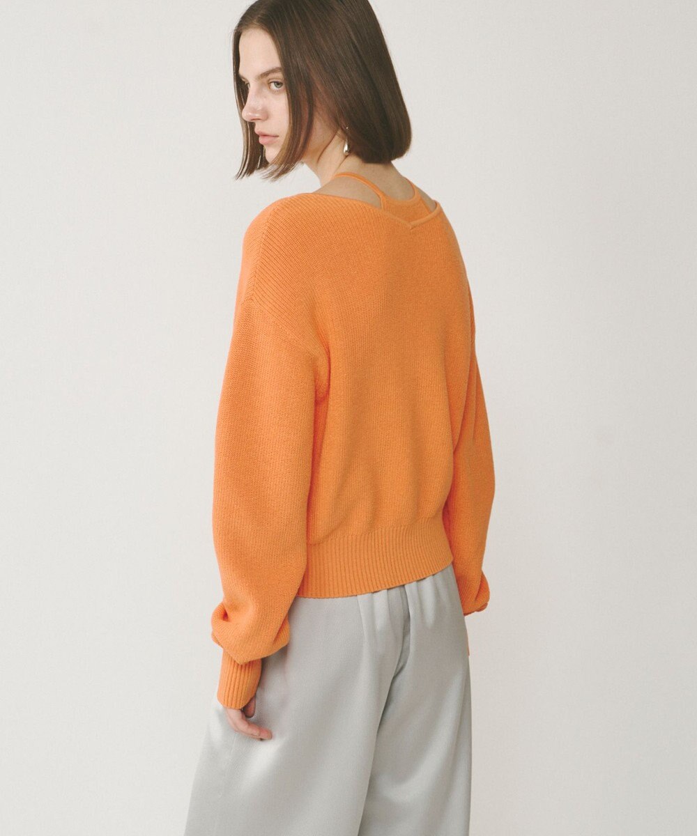 GRACE CONTINENTAL ハイゲージ畦ニットカーディガン 