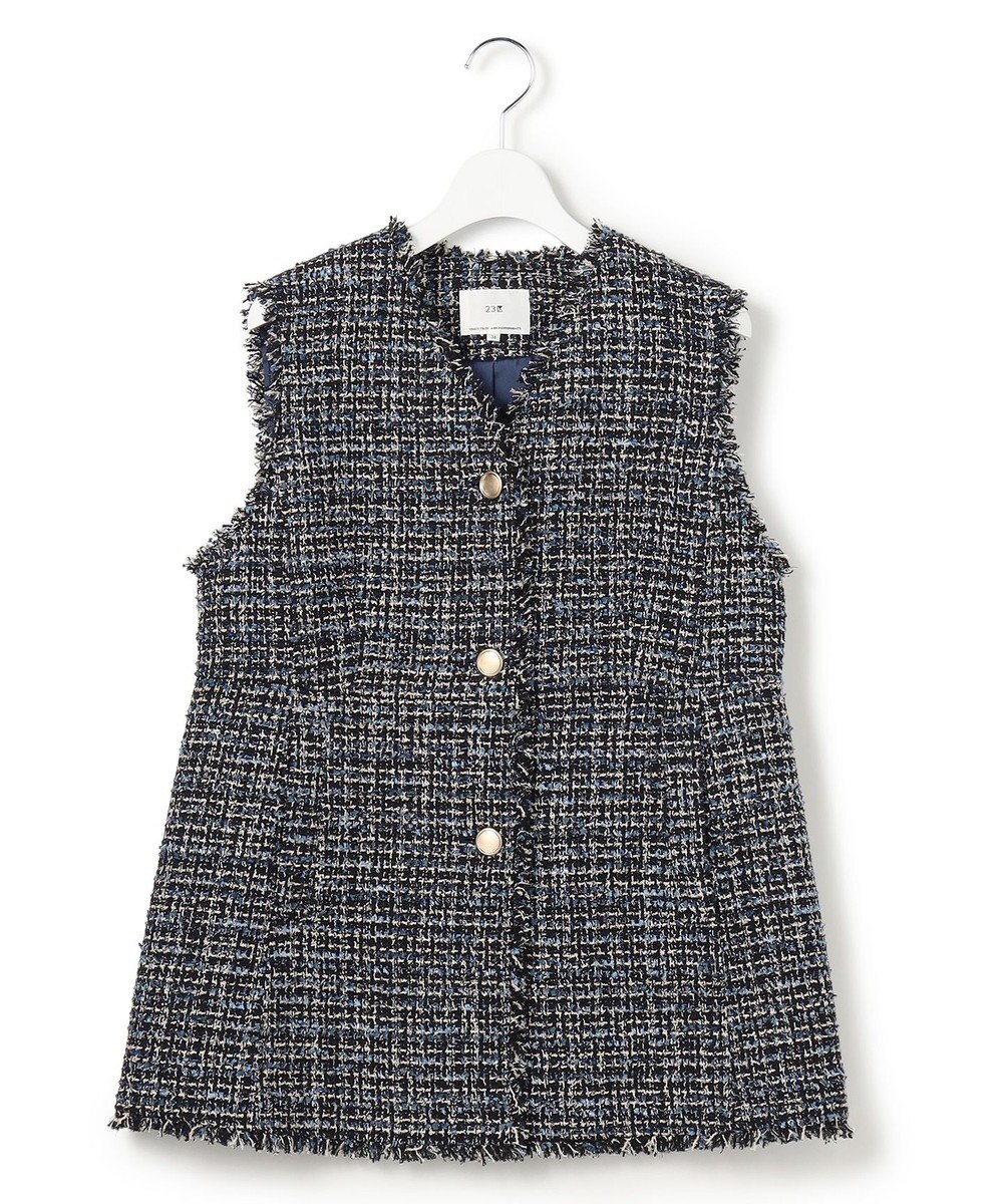 23区 【先行予約】GIOLICAツイード フォルム ジレ 