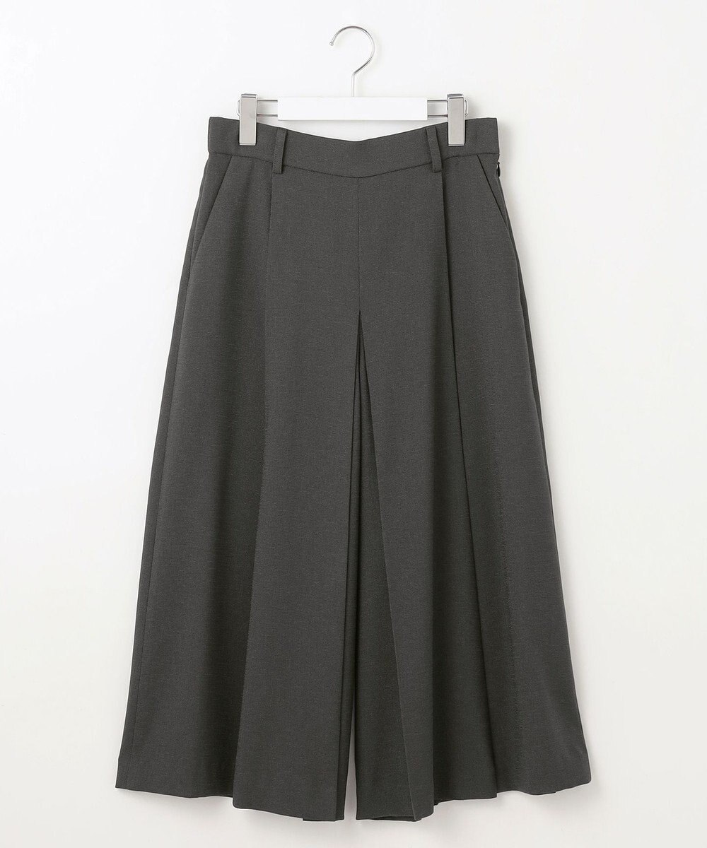 自由区 【セットアップ対応・接触冷感・洗える】リネンライクシンセティックキュロット パンツ 