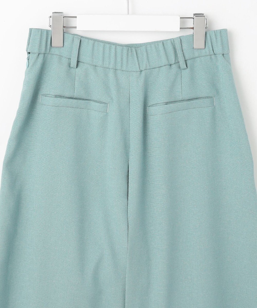自由区 【セットアップ対応・接触冷感・洗える】リネンライクシンセティックキュロット パンツ 