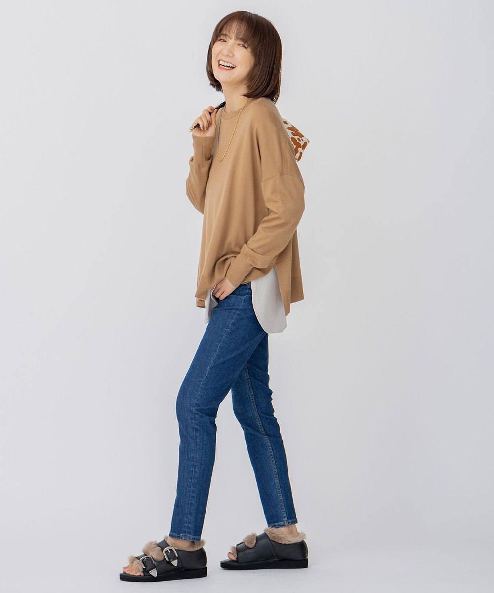 23区 【12色展開/新色追加】ウーステッドウール ビッグシルエット ニット 