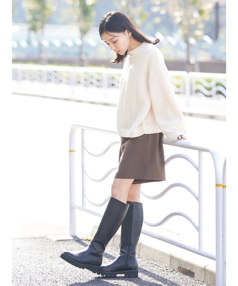 earth music&ecology マットベロアモールプルオーバー 