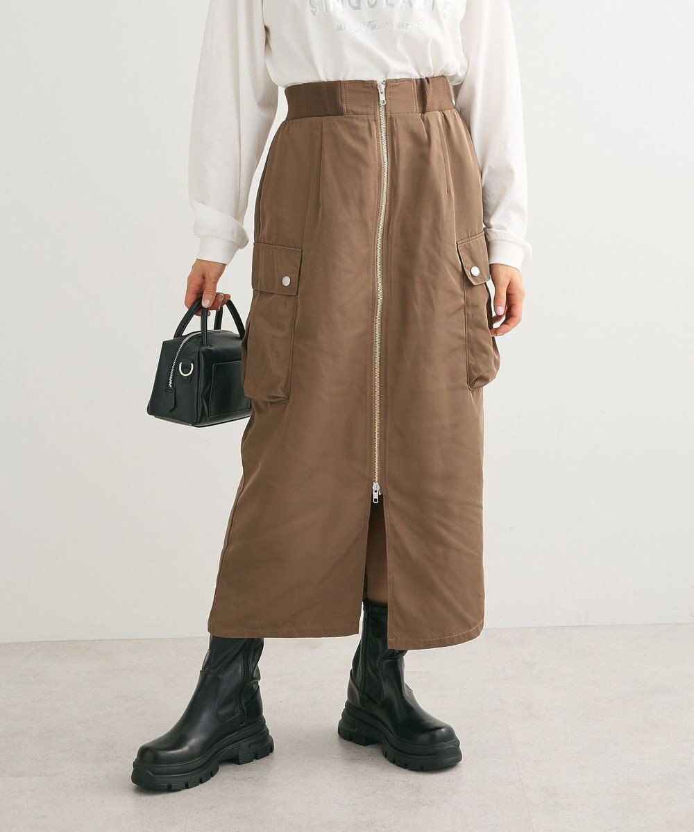 Green Parks ・ＳＵＧＡＲ　ＳＰＯＯＮ　ミリタリーＩラインスカート 