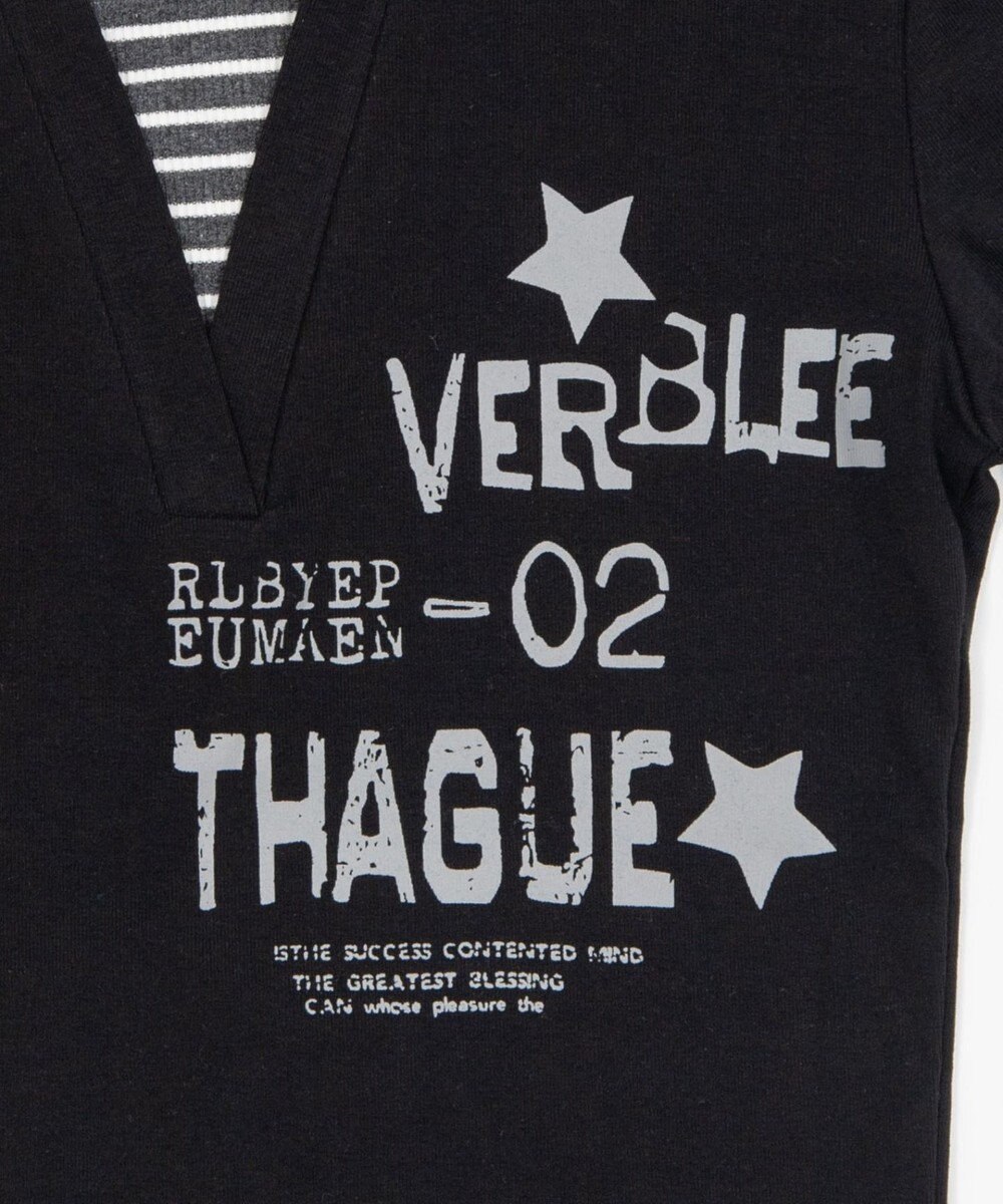 WEGO ストライプレイヤードクロップドT 