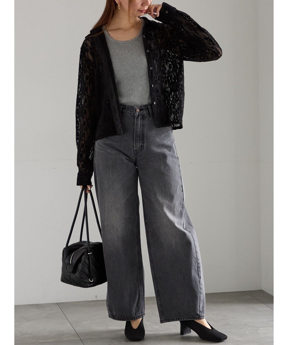 Te chichi 起毛レースシャツ 