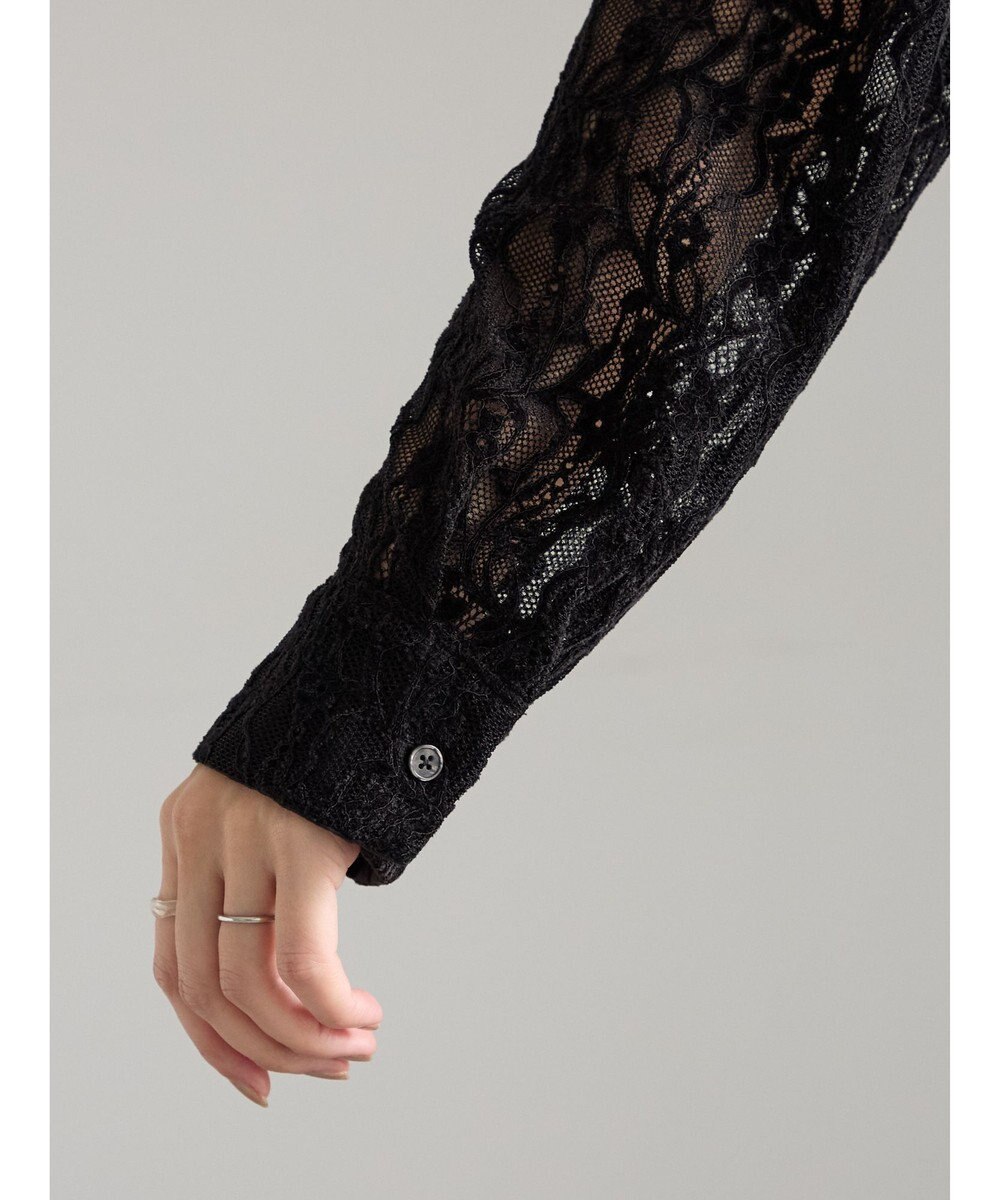 Te chichi 起毛レースシャツ 