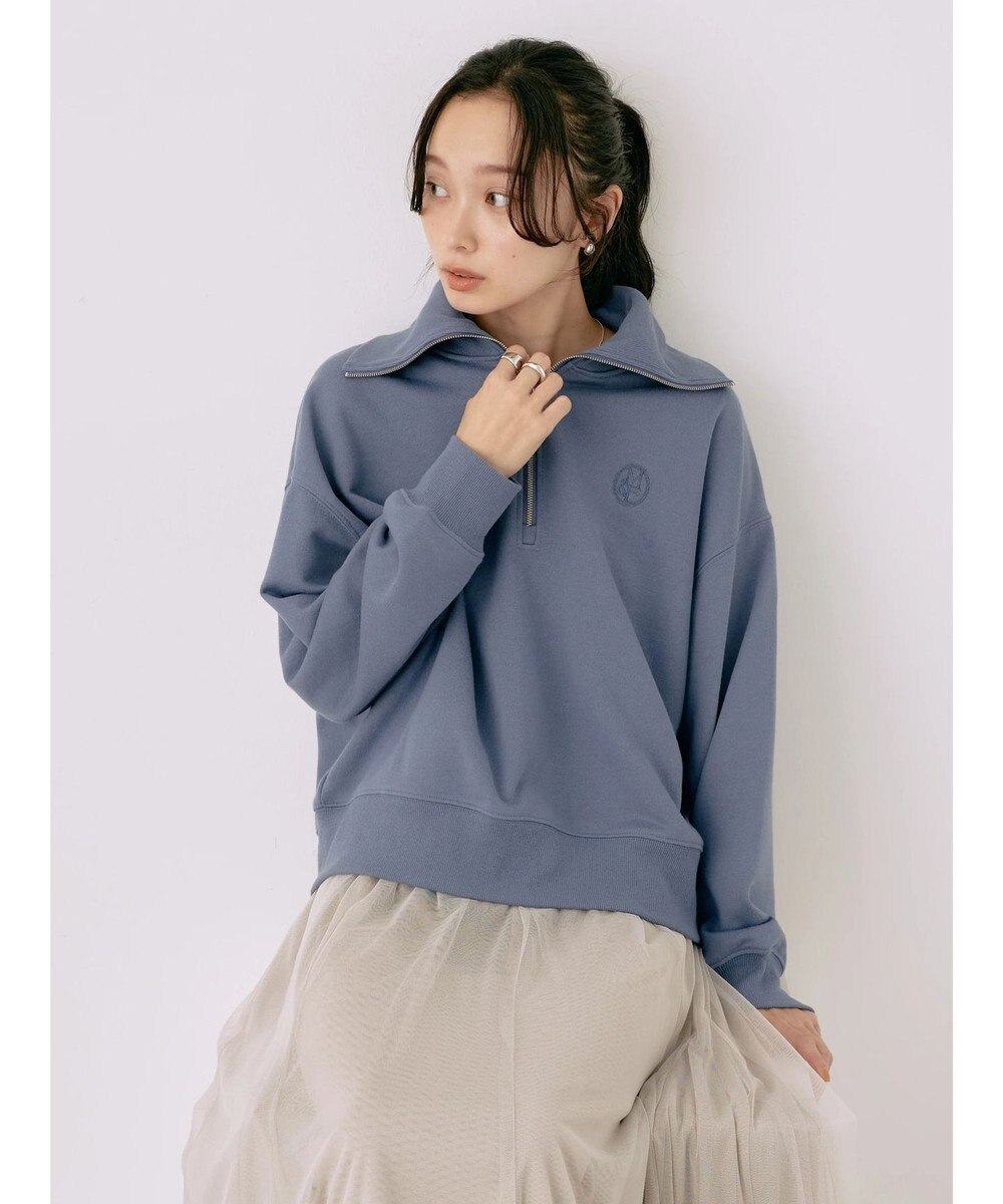 earth music&ecology ハーフＺＩＰスウェット 