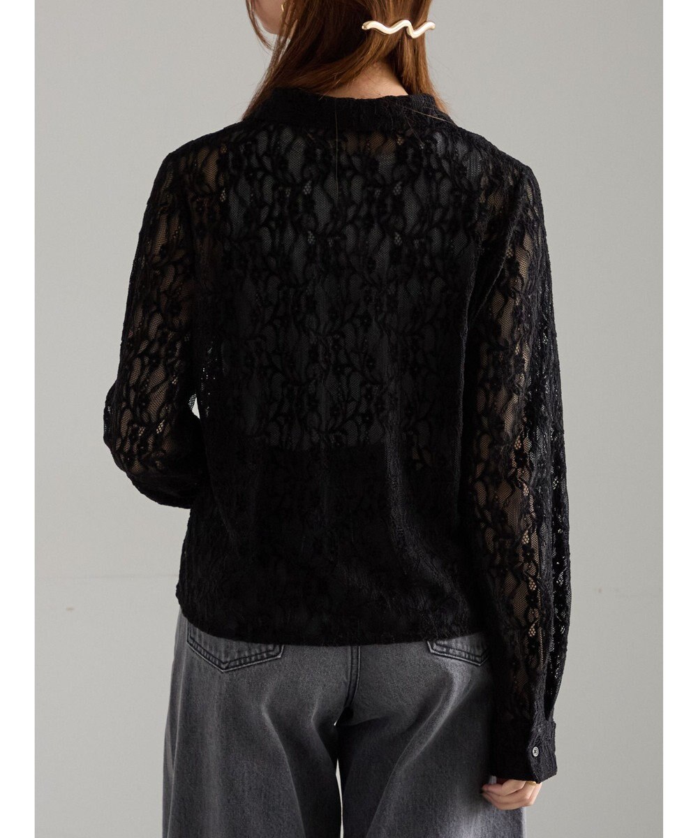 Te chichi 起毛レースシャツ 