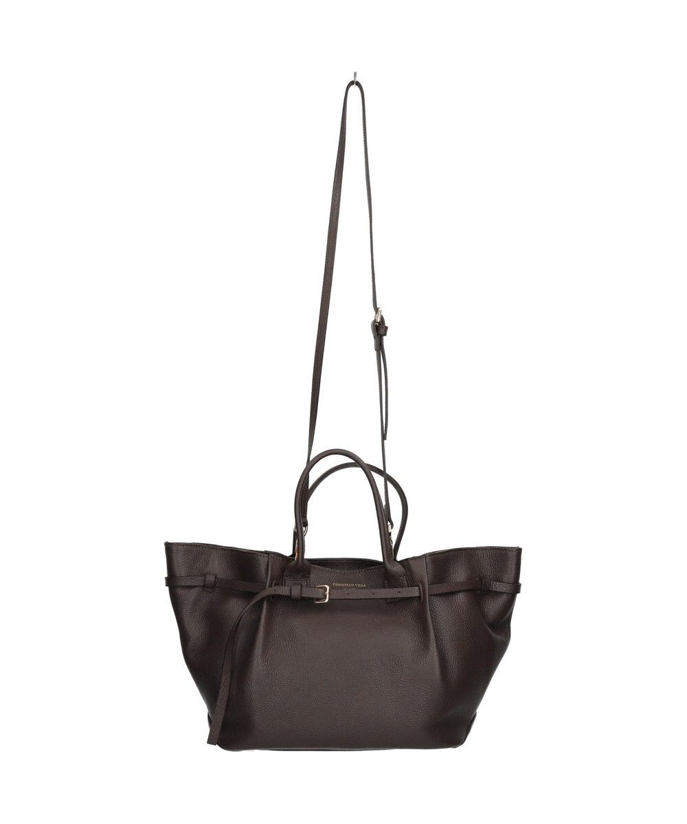 INTER-CHAUSSURES 【CHRISTIAN VILLA】シュリンクレザーハンドバッグ 