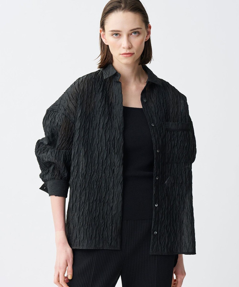 uncrave 【佐藤晴美さん着用】シアー ジャガード シャツ 