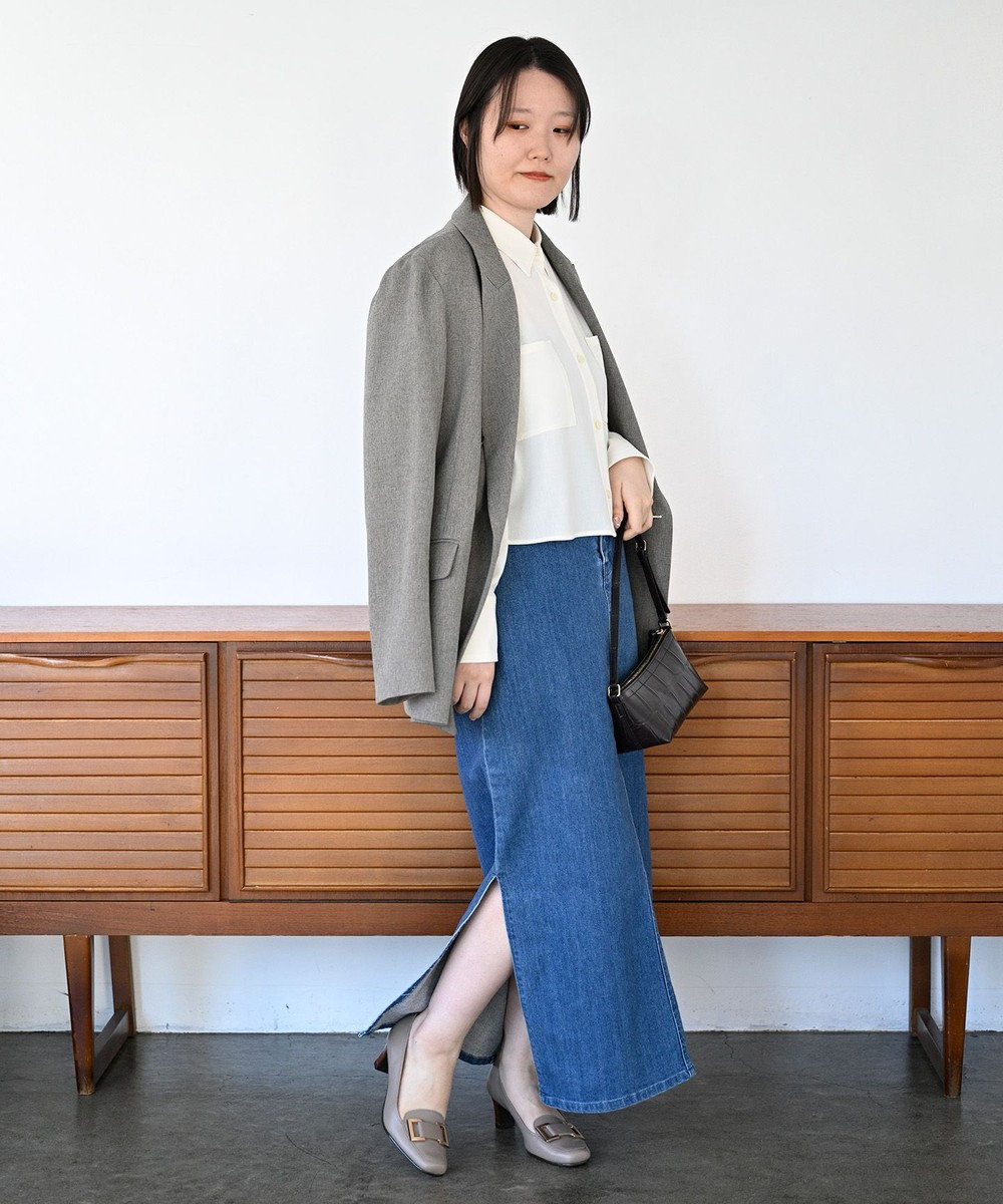 woadblue ＜坪田あさみさんコラボ＞LINE ラインスカート ミッドブルー 