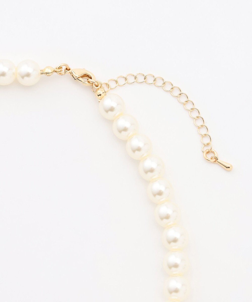 組曲 センターリボンイミテーションパール ネックレス 