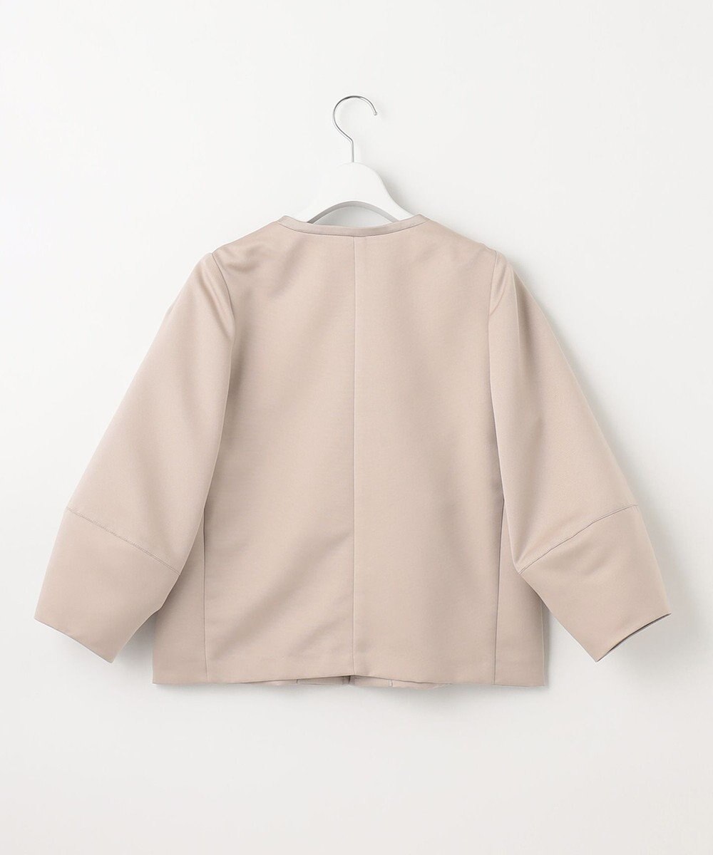 自由区 【ご好評につき追加生産・洗える】グログランノーカラー ジャケット 