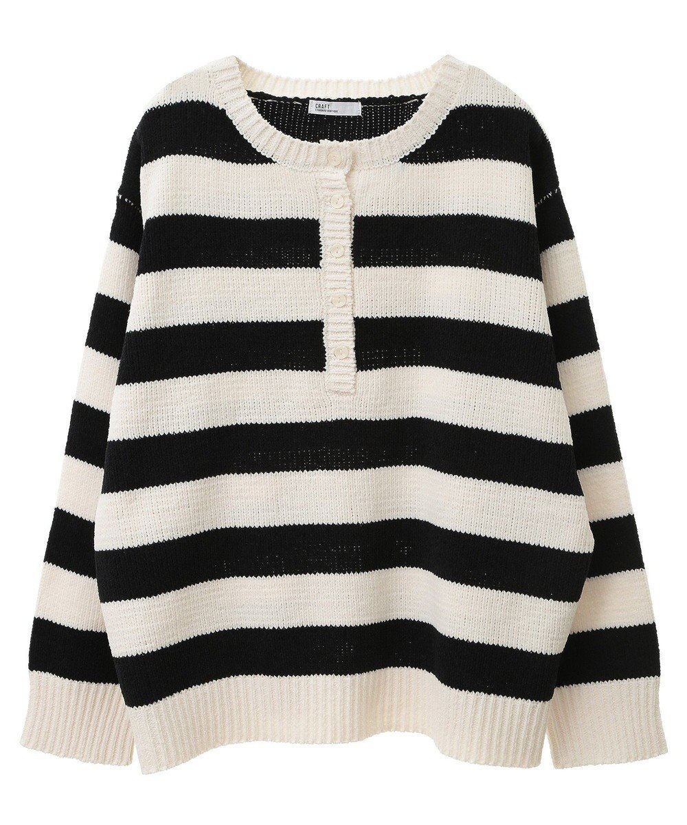 CRAFT STANDARD BOUTIQUE ヘンリーネックモールニットプルオーバー 