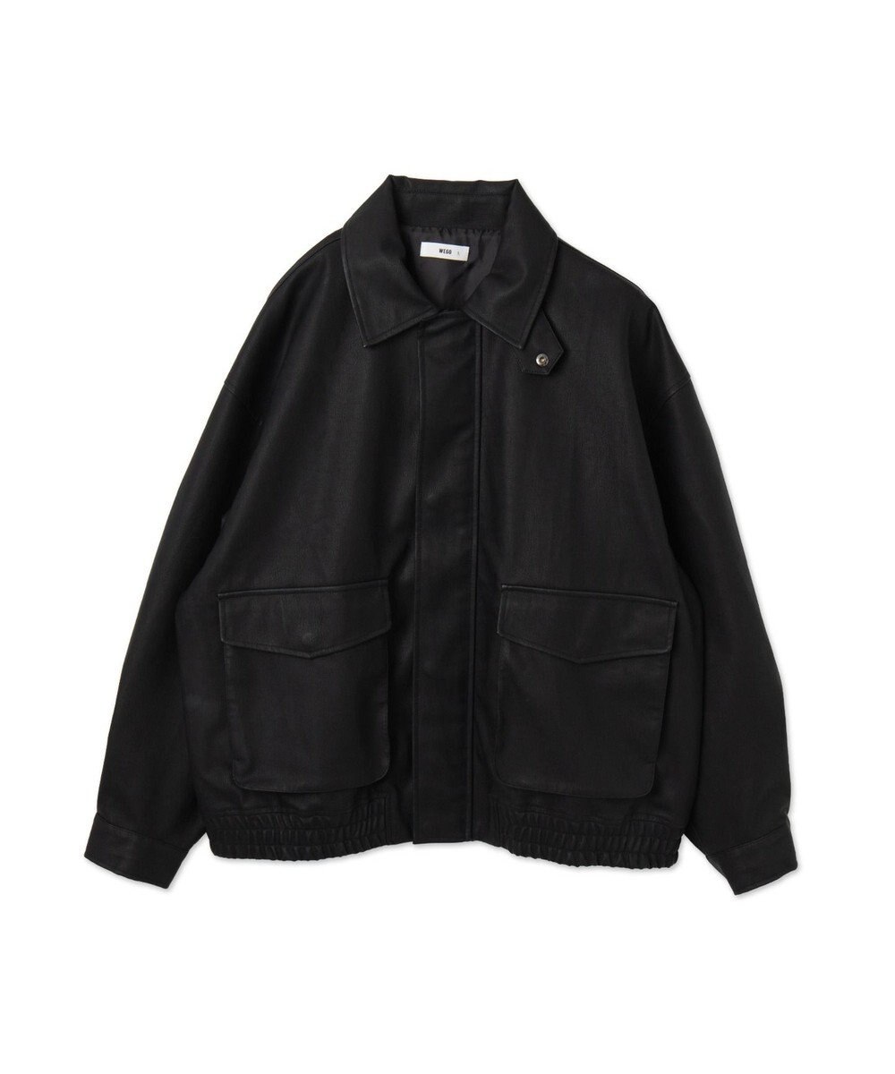 WEGO 【ユニセックス着用ITEM】エコレザー2WAYフライトジャケット 