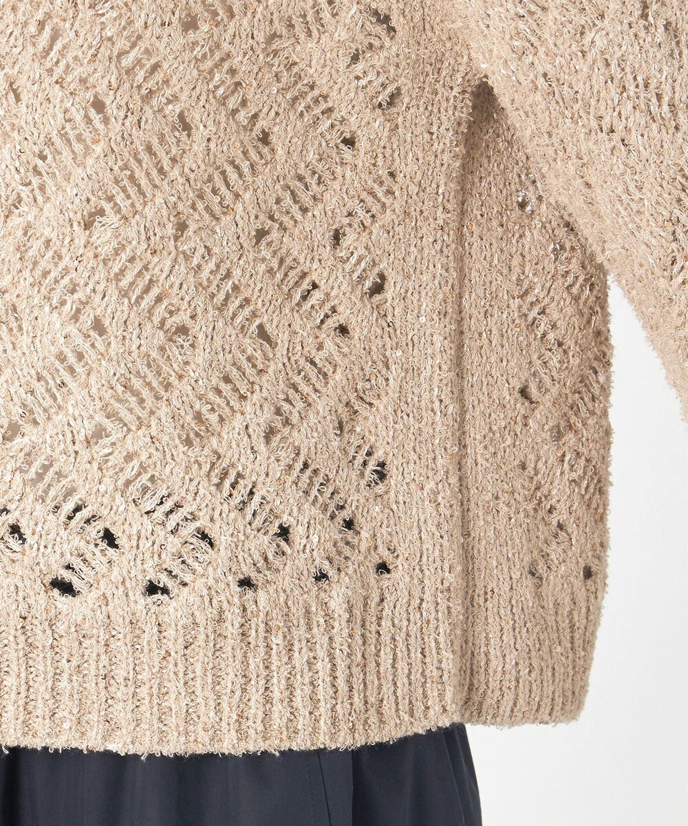 23区 【GOLD LABEL】シェニールレーススパングル クルーネック ニット 